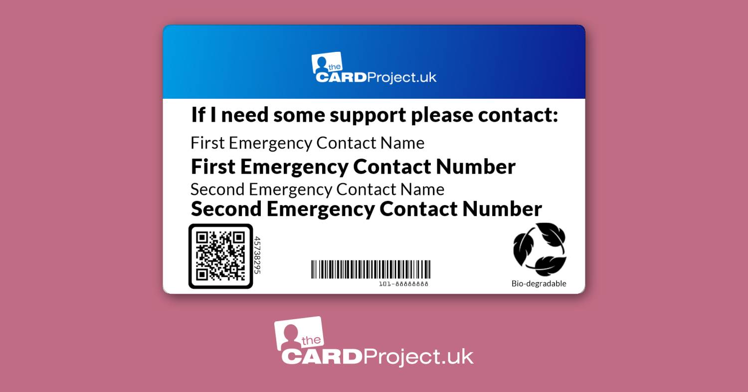 Motor Neurone Disease Medical ID Card (REAR)